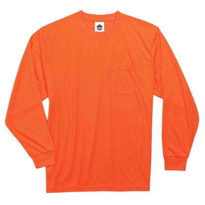 Picture of Ergodyne GloWear 8091 Non-Certified Long-Sleeve T-Shirt, 3X, Orange