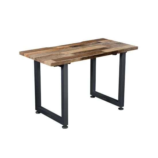 Picture of Vari Table 48inW Computer Desk, Reclaimed Wood/Slate