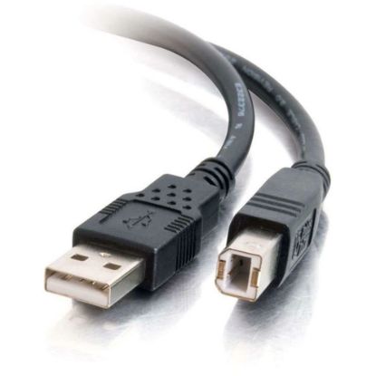 Picture of C2G 16.4ft USB A to USB B Cable - USB A to B Cable - USB 2.0 - Black - M/M - Type A Male USB - Type B Male USB - 16ft - Black