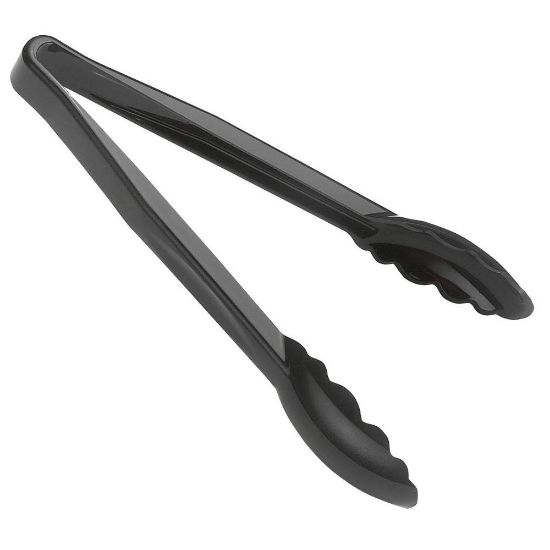 Picture of Cambro Plastic Tongs, Scallop Grip, 9in, Black, Pack Of 12 Tongs