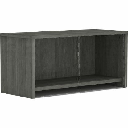 Picture of Lorell Essentials Series Wall-Mount Hutch, 17inH x 36inW x 15inD, Weathered Charcoal