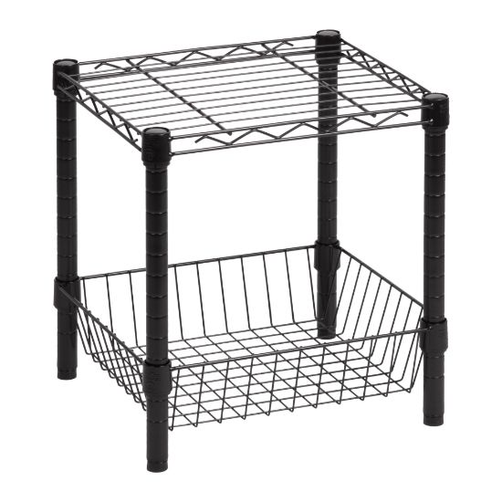 Picture of Honey-Can-Do Urban Steel Table With Storage Basket, Black