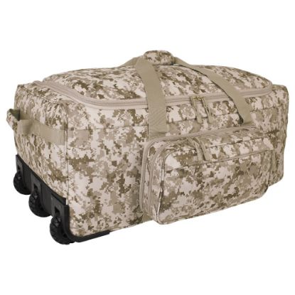 Picture of Mercury Tactical Gear Mini Monster Fabric Rolling Deployment Bag, 13inH x 31inW x 16inD, Digital Desert Camo