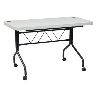 Picture of Office Star Work Smart Resin Multi-Purpose Flip Table With Locking Casters, 29-1/4inH x 47-3/4inW x 24inD