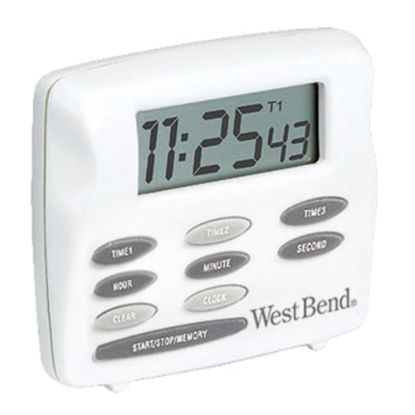 Picture of West Bend Triple Timer/Clock, White