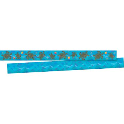 Picture of Barker Creek Double-Sided Straight-Edge Border Strips, Kai Ola Sea Turtles, 3in x 35in, Set Of 12 Strips