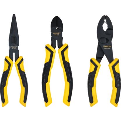 Picture of Stanley Tools 3 pc. Pliers Set - Steel - Comfortable Grip, Drop Forged, Corrosion Resistant, Durable