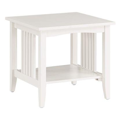 Picture of Office Star Sierra Mission End Table, 19inH x 20inW x 20inD, White