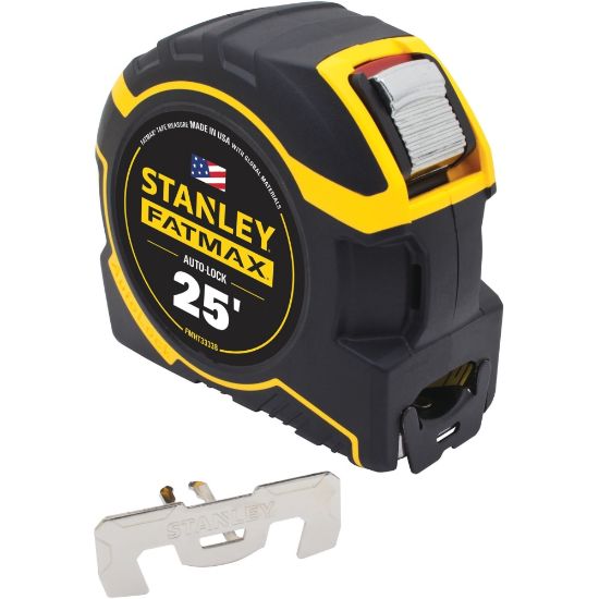 Picture of Stanley 25 ft. Fatmax Auto-Lock Tape Measure - 25 ft Length 1.3in Width - Imperial Measuring System - Yellow, Black