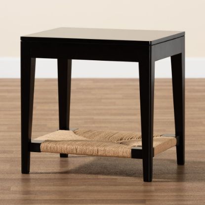 Picture of bali & pari Freya Modern Bohemian Square End Table, 19-3/4inH x 19-3/4inW x 15-3/4inD, Black