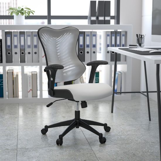 Picture of Flash Furniture Ergonomic Mesh High-Back Executive Office Chair, White