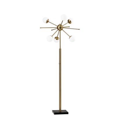 Picture of Adesso Doppler LED Floor Lamp, 63-1/2inH, White Shade/Black Base