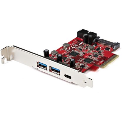 Picture of StarTech.com 5-Port USB PCIe Card, 10Gbps USB 3.1 Gen 2 PCIe Card w/ 1x USB-C & 2x USB-A, 1x 2 Port IDC (Internal 5Gbps USB Header Expansion), USB C PCIe Card, PCI Express USB Controller - Windows/macOS/Linux (PEXUSB312A1C1H) - USB adapter