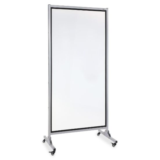 Picture of Lorell 2-Sided Magnetic Dry-Erase Whiteboard Easel, 82 1/2in x 37 1/2in, Metal Frame With Black Finish