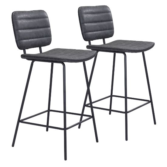 Picture of Zuo Modern Boston Counter Stools, Vintage Black, Set Of 2 Stools