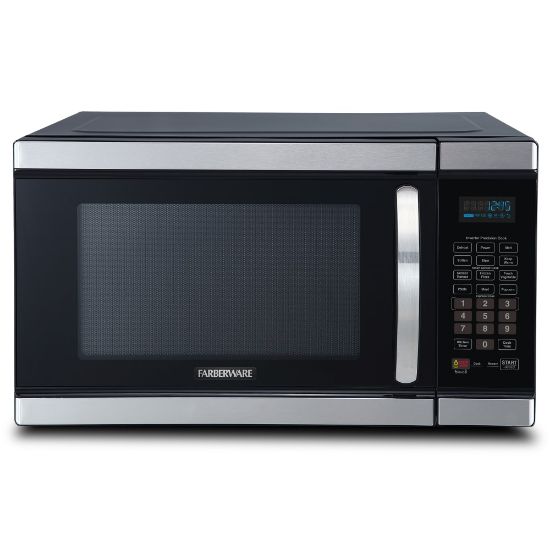 Picture of Farberware Gourmet FMO11AHTBKJ 1.1 Cu Ft Microwave Oven, Stainless Steel/Black