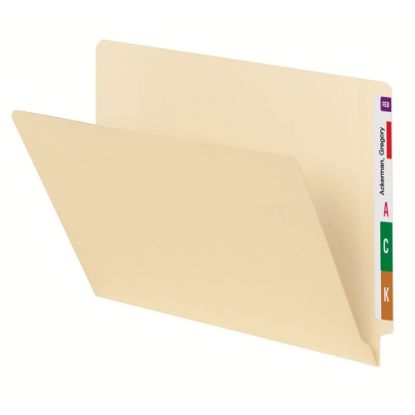 Picture of Smead Manila Single-Ply End-Tab Folders, Letter Size, Straight Cut, Pack Of 100