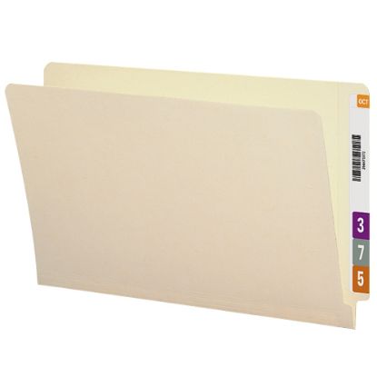 Picture of Smead Manila Reinforced End-Tab Folders, Straight Cut, Legal Size, Pack Of 100