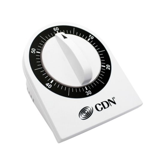 Picture of CDN 60-Minute Mechanical Cooking Timer, 2 1/2in, White