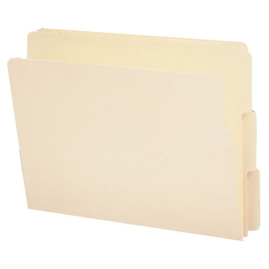 Picture of Smead Manila Reinforced End-Tab Folders, 1/3 Cut, Letter Size, Pack Of 100