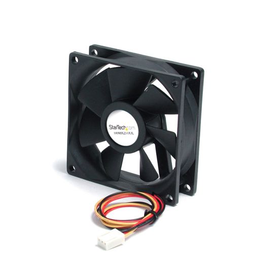 Picture of StarTech.com 80x25mm Ball Bearing Quiet Computer Case Fan w/ TX3 Connector - Fan Kit - Add additional chassis cooling with a 80mm ball bearing fan - pc fan - computer case fan - 80mm fan - tx3 fan - 3 pin case fan