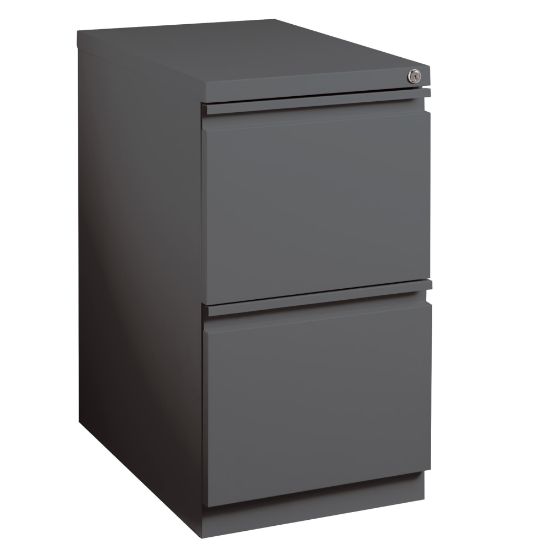 Picture of WorkPro 20inD Vertical 2-Drawer Letter-Size Mobile Pedestal File Cabinet, Charcoal