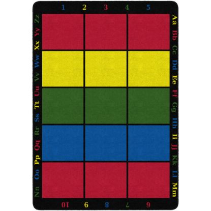 Picture of Flagship Carpets Learning Grid Carpet, 6ft x 8ft 4in, Multicolor