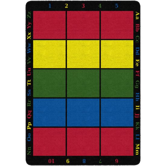 Picture of Flagship Carpets Learning Grid Carpet, 6ft x 8ft 4in, Multicolor