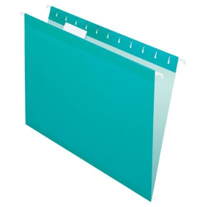 Picture of Pendaflex Premium Reinforced Color Hanging Folders, Letter Size, Aqua, Pack Of 25