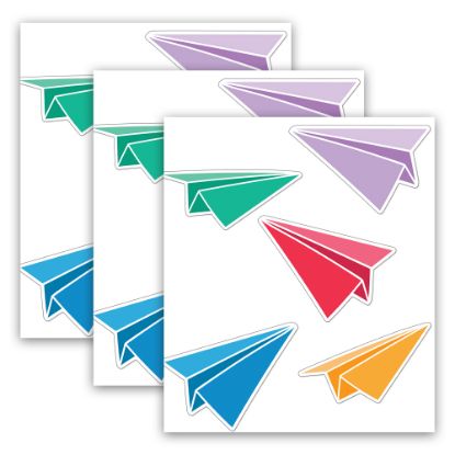 Picture of Carson Dellosa Education Cut-Outs, Happy Place Paper Airplanes, 36 Cut-Outs Per Pack, Set Of 3 Packs