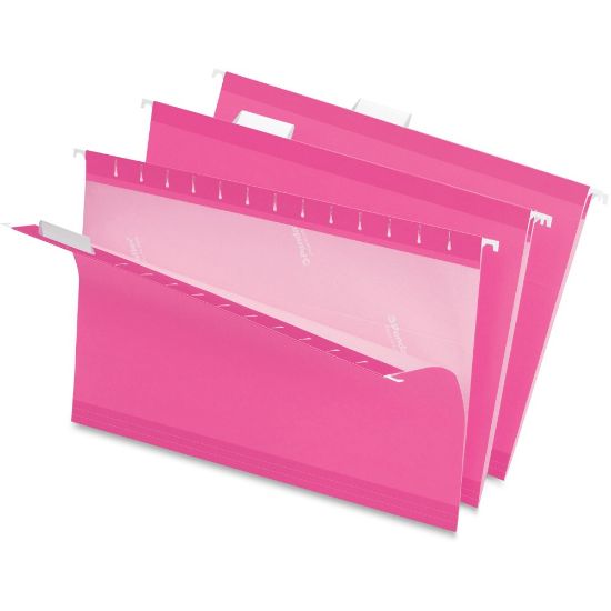 Picture of Pendaflex Premium Reinforced Color Hanging Folders, Legal Size, Pink, Pack Of 25