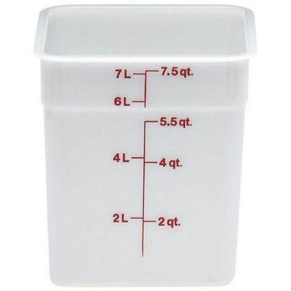 Picture of Cambro CamSquare Food Storage Container, 8 Quart, 9in x 1in x 8in, White