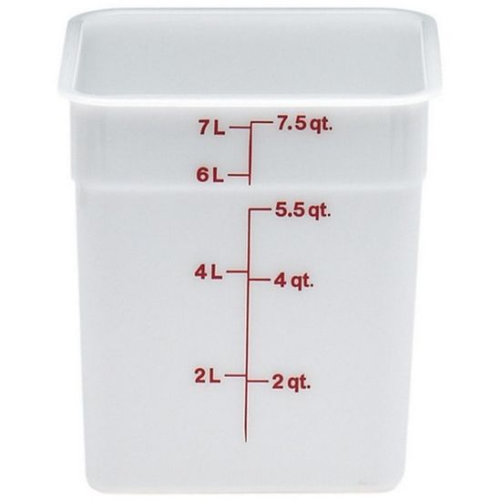 Picture of Cambro CamSquare Food Storage Container, 8 Quart, 9in x 1in x 8in, White