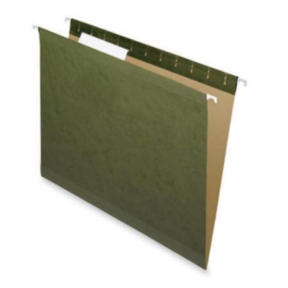 Picture of Pendaflex Premium Reinforced Hanging Folders, No Tabs, Letter Size, Standard Green, Pack Of 25