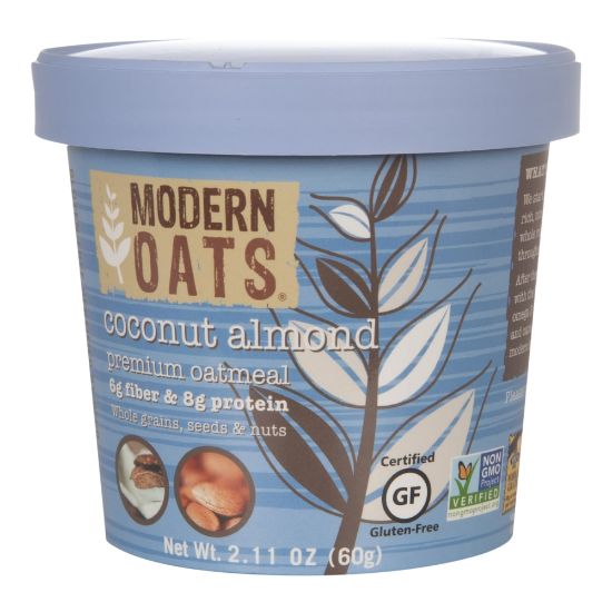 Picture of Modern Oats Premium Oatmeal Cups, Coconut Almond, 2.11 Oz, Pack Of 12 Cups