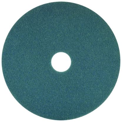 Picture of Americo SmartScrub Scrub & Shine Floor Pad, 20in Diameter, Azure Blue/Yellow, Box Of 5