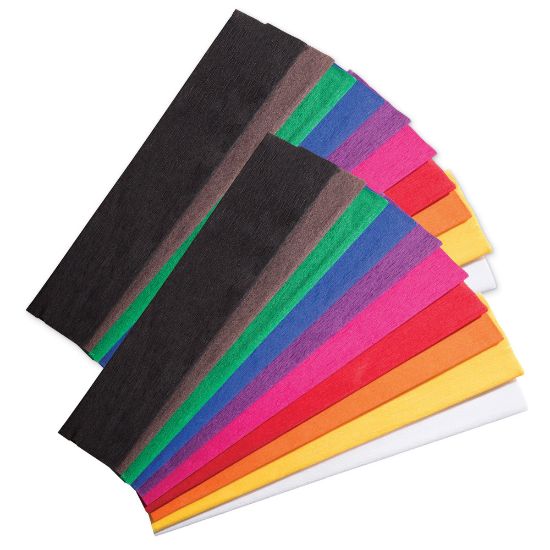 Picture of Creativity Street Crepe Paper, 20in x 7-1/2ft, Assorted Colors, 10 Sheets Per Pack, Set Of 2 Packs