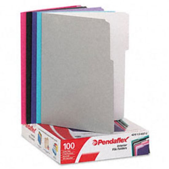 Picture of Pendaflex Color Interior File Folders, 1/3 Cut, Letter Size, Assorted Colors #2, Pack Of 100