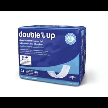 Picture of Medline Capri Double-Up Disposable Incontinence Liners, 3 1/2in x 11 1/2in, White, 24 Liners Per Bag, Case Of 8 Bags