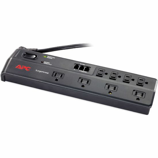 Picture of APC SurgeArrest Home/Office 8-Outlets Surge Suppressor - Receptacles: 8 x NEMA 5-15R - 1750J