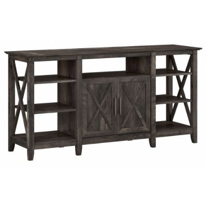 Picture of Bush Furniture Key West Tall TV Stand For 65in TV, Dark Gray Hickory, Standard Delivery