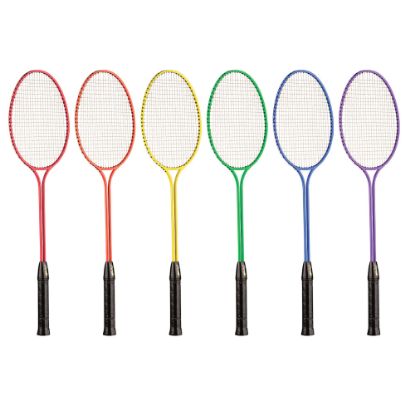 Picture of Champion Sports Badminton Racket Set, Twin Shaft, 26inH x 8inW x 1inD, Assorted Colors, Set Of 6 Rackets