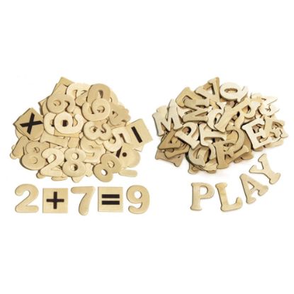 Picture of Creativity Street Wood Letters And Numbers, 1-1/2in, Natural, Pack Of 200 Pieces