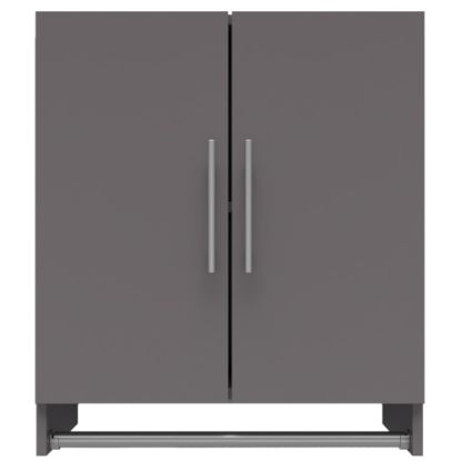 Picture of Ameriwood Home Camberly 2-Door Wall Cabinet With Hanging Rod, 26-15/16inH x 23-1/2inW x 15-3/8inD, Gray