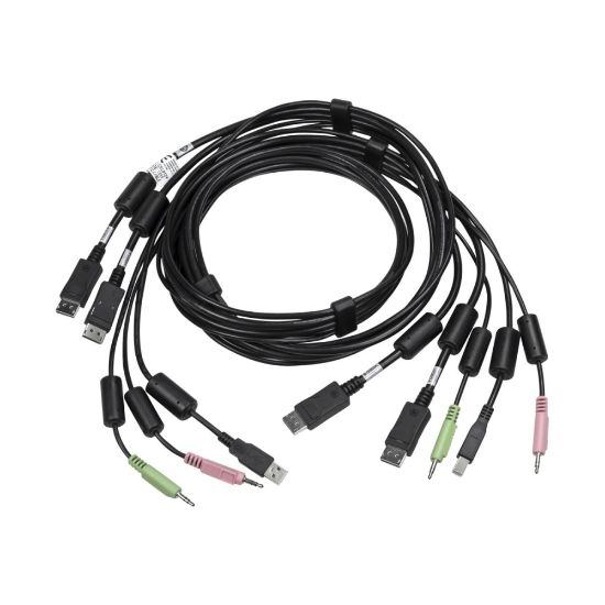 Picture of AVOCENT KVM Cable - 6 ft, Dual Display, DisplayPort, 1 x USB, 2 x Audio, Standard KVM cable