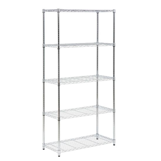 Picture of Honey-Can-Do Urban Steel Adjustable Industrial Shelving Unit, 5-Tier, Chrome