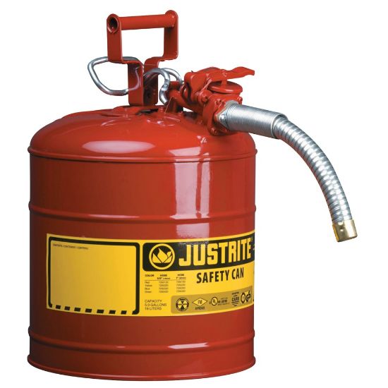 Picture of Type II AccuFlow Safety Cans, Flammables, 2.5 gal, Red, Flame Arrestor, 1 Hose