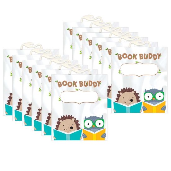 Picture of Creative Teaching Press Book Buddy Bags, Woodland Friends, 12-1/2in x 10-1/2in, 6 Bags Per Pack, Set Of 2 Packs