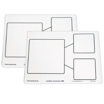 Picture of Learning Advantage Dry-Erase Boards, Number Bonds, 9in x 12in, White, Set Of 10 Boards, Pack Of 2 Sets