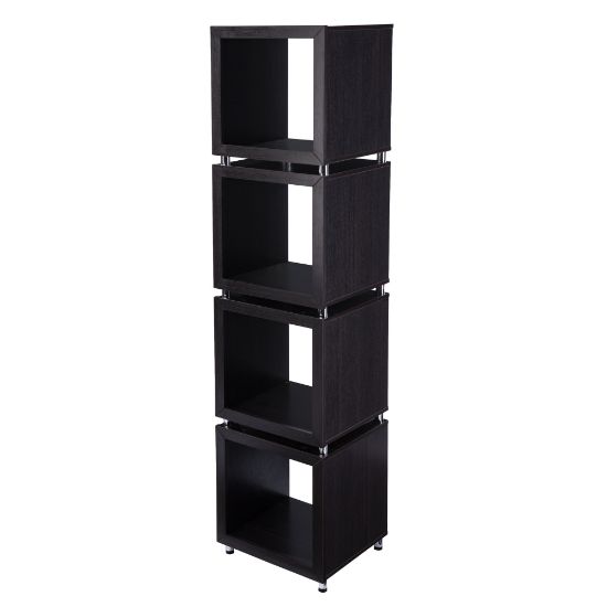 Picture of SEI Portgren 79inH 4-Tier Bookshelf, Brown